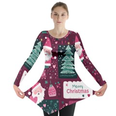 Christmas Santa Claus Long Sleeve Tunic 