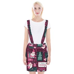 Christmas Santa Claus Braces Suspender Skirt