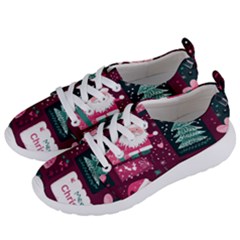 Christmas Santa Claus Women s Lightweight Sports Shoes by Posterlux