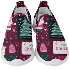 Christmas Santa Claus Kids  Slip On Sneakers