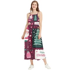 Christmas Santa Claus Boho Sleeveless Summer Dress