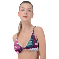 Christmas Santa Claus Knot Up Bikini Top