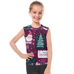 Christmas Santa Claus Kids  Mesh Tank Top