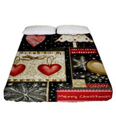 Christmas Reindeer Fitted Sheet (queen Size)