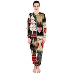 Christmas Reindeer Onepiece Jumpsuit (ladies)