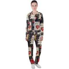 Christmas Reindeer Casual Jacket And Pants Set