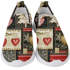 Christmas Reindeer Kids  Slip On Sneakers