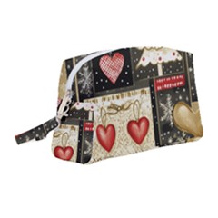 Christmas Reindeer Wristlet Pouch Bag (medium)