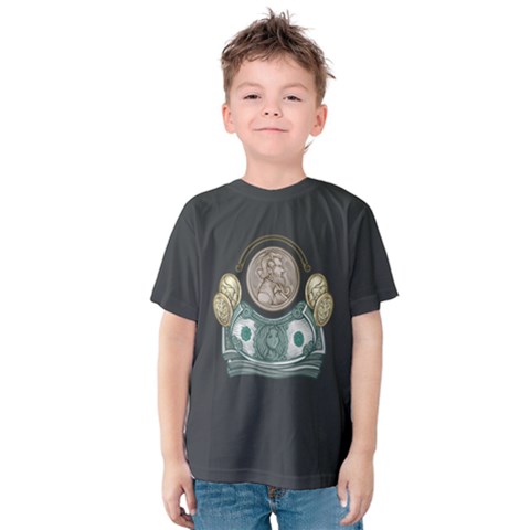 Divine Coin Miner Kids  Cotton T-shirt by divinecoinminer