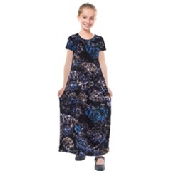 Rocky Lake Reflection  Kids  Short Sleeve Maxi Dress by dflcprintsclothing