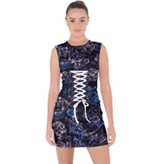 Rocky Lake Reflection  Lace Up Front Bodycon Dress by dflcprintsclothing