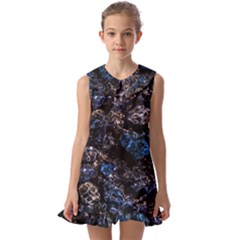 Rocky Lake Reflection  Kids  Pilgrim Collar Ruffle Hem Dress