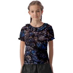 Rocky Lake Reflection  Kids  Frill Chiffon Blouse by dflcprintsclothing