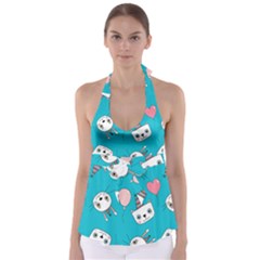 Birtay Cats Bunnies, Koteto Tie Back Tankini Top