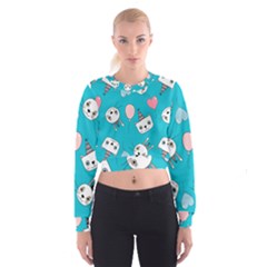 Birtay Cats Bunnies, Koteto Cropped Sweatshirt