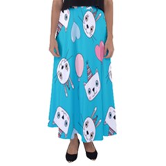 Birtay Cats Bunnies, Koteto Flared Maxi Skirt