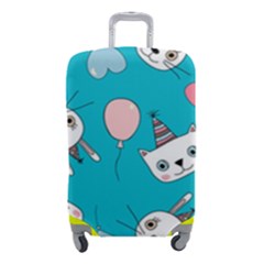 Birtay Cats Bunnies, Koteto Luggage Cover (small) by kyorashop23