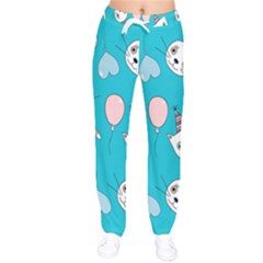 Birtay Cats Bunnies, Koteto Women Velvet Drawstring Pants