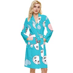 Birtay Cats Bunnies, Koteto Long Sleeve Velvet Robe by kyorashop23