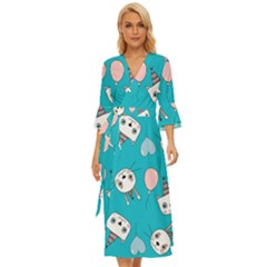 Birtay Cats Bunnies, Koteto Midsummer Wrap Dress