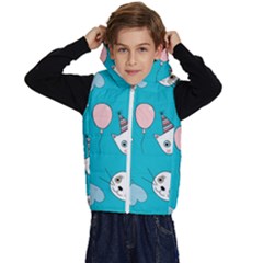 Birtay Cats Bunnies, Koteto Kids  Stylish Hooded Puffer Vest by kyorashop23