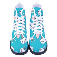 Birtay Cats Bunnies, Koteto Men s High-top Canvas Sneakers by kyorashop23