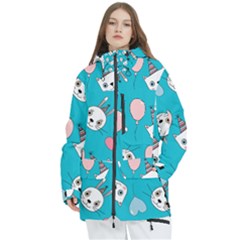 Birtay Cats Bunnies, Koteto Women s Multi Pockets Zip Ski And Snowboard Waterproof Breathable Jacket by kyorashop23