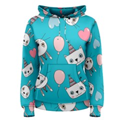 Birtay Cats Bunnies, Koteto Women s Pullover Hoodie