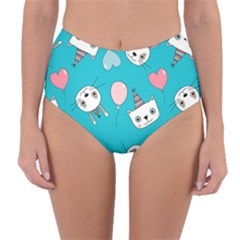 Birtay Cats Bunnies, Koteto Reversible High-waist Bikini Bottoms