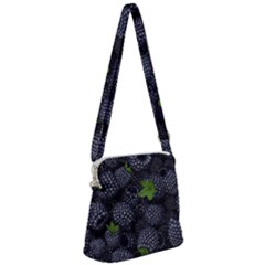 Blackberry Fruit, Fruit Zipper Messenger Bag