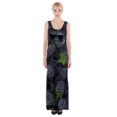 Blackberry Fruit, Fruit Thigh Split Maxi Dress