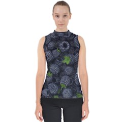 Blackberry Fruit, Fruit Mock Neck Shell Top