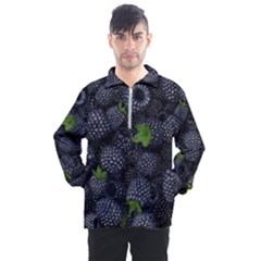 Blackberry Fruit, Fruit Men s Half Zip Pullover