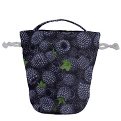 Blackberry Fruit, Fruit Drawstring Bucket Bag