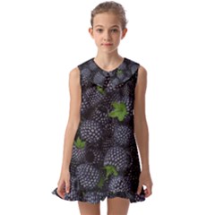 Blackberry Fruit, Fruit Kids  Pilgrim Collar Ruffle Hem Dress by kyorashop23