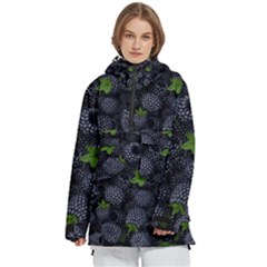 Blackberry Fruit, Fruit Women s Pullover Zip Ski And Snowboard Waterproof Breathable Jacket