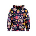 Bunny - Easter Pattern Kids  Pullover Hoodie View1