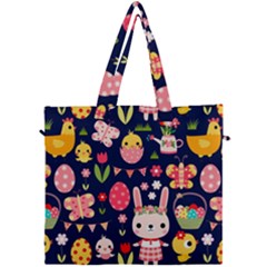 Bunny - Easter Pattern Canvas Travel Bag