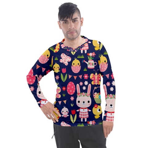 Bunny - Easter Pattern Men s Pique Long Sleeve T-shirt by kyorashop23