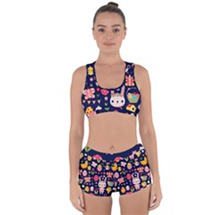 Bunny - Easter Pattern Racerback Boyleg Bikini Set