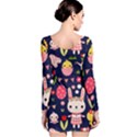 Bunny - Easter Pattern Long Sleeve Bodycon Dress View2