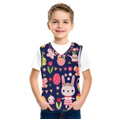 Bunny - Easter Pattern Kids  Basketball Tank Top