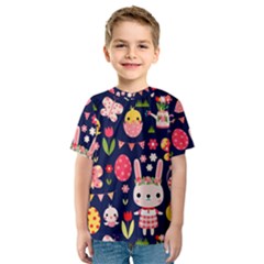 Bunny - Easter Pattern Kids  Sport Mesh T-shirt