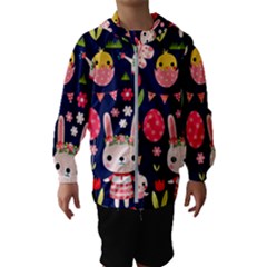 Bunny - Easter Pattern Kids  Hooded Windbreaker by kyorashop23