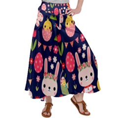 Bunny - Easter Pattern Women s Satin Palazzo Pants