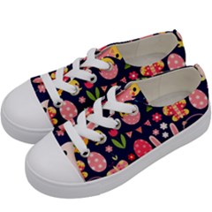 Bunny - Easter Pattern Kids  Low Top Canvas Sneakers