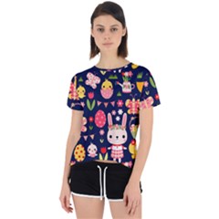 Bunny - Easter Pattern Open Back Sport T-shirt