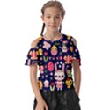 Bunny - Easter Pattern Kids  Butterfly Cutout T-Shirt View1