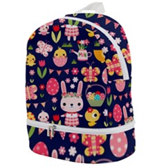 Bunny - Easter Pattern Zip Bottom Backpack