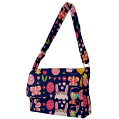 Bunny - Easter Pattern Full Print Messenger Bag (l) by kyorashop23